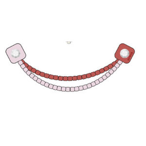 Crocs Egy&eacute;b Pink and Red Beaded Chain unisex