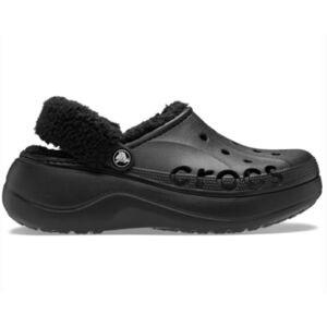 Crocs Papucs, szand&aacute;l Baya Platform Fuzz Strap Lined Clog női