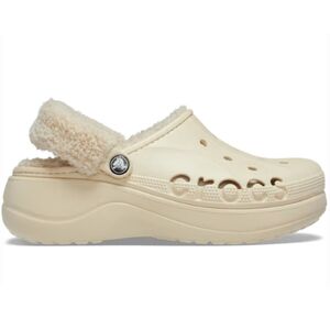 Crocs Papucs, szand&aacute;l Baya Platform Fuzz Strap Lined Clog női